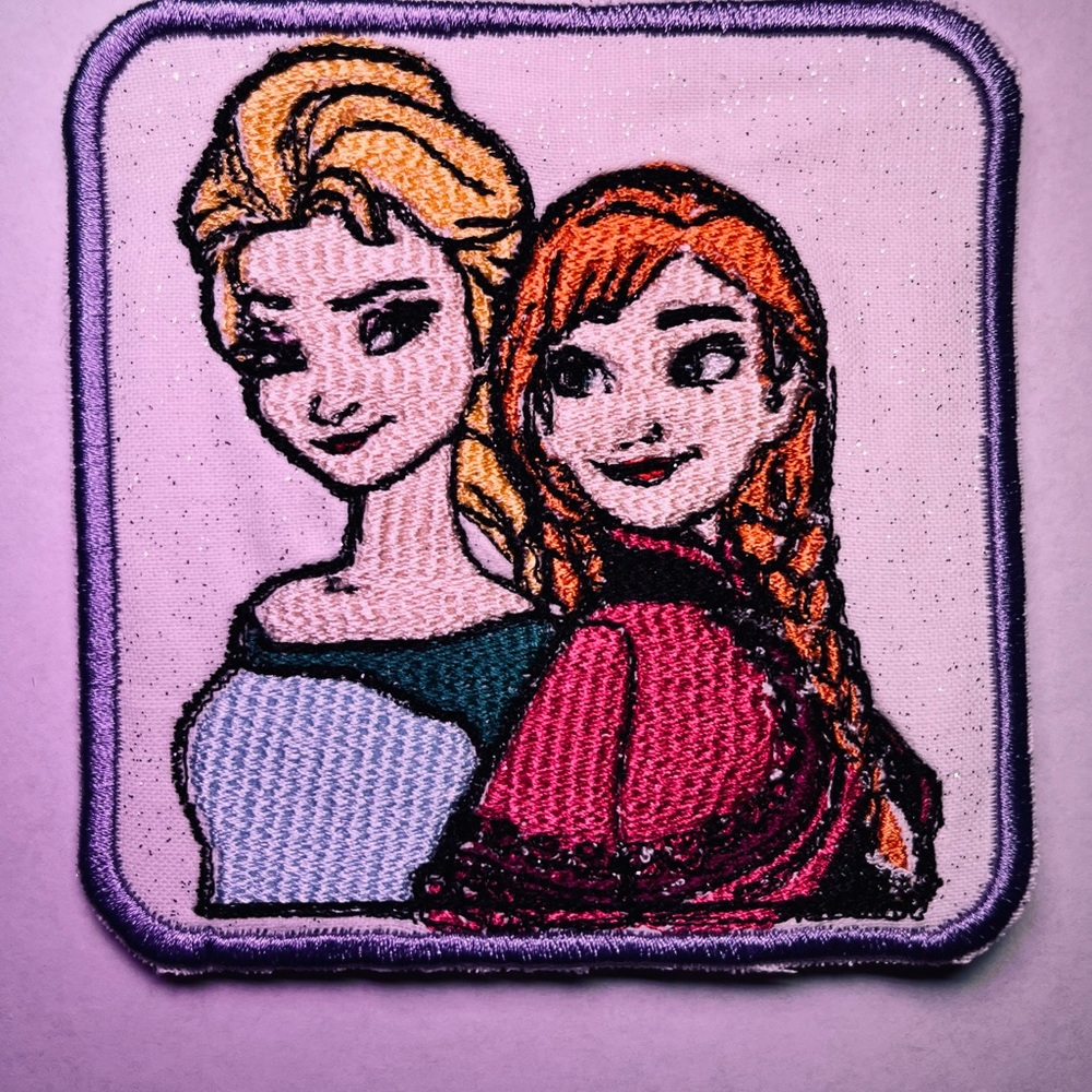 Anna and Elsa iron on patch